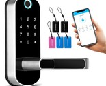 Smart Lock,Tfx1 Bluetooth Enabled Fingerprint And Touchscreen Electronic... - £132.98 GBP
