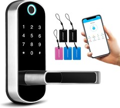 Smart Lock,Tfx1 Bluetooth Enabled Fingerprint And Touchscreen Electronic... - $168.99