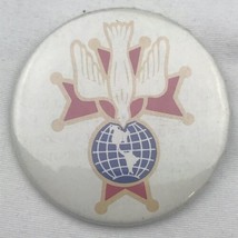 KofC Knights Of Columbus Catholic Pin Button Vintage Symbolism Globe Dive - $11.95