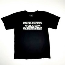 Volcom Boys T-Shirt Size L Black Cotton O8 - £7.01 GBP