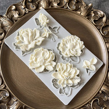 Silicone Peony Flower Mold Floral Crafts for Resin Plaster Sugarcrafts D... - $21.73