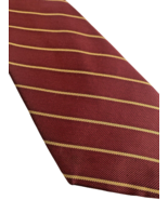 Ashford &amp; Brooks of London 100% Silk Striped Repp Tie Burgundy Red Gold ... - €40,40 EUR