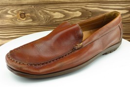 ECCO Shoes Sz 44 M Round Toe Brown Loafer Leather Men - £31.60 GBP