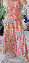 House of Harlow 1960 Womens Sz XS Maxi Dress Floral Tiered Boho w/Pocket... - £25.22 GBP