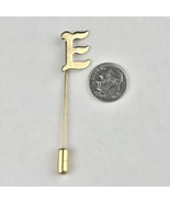 Initial E Vintage Straight Stick Pin Gold Tone - $11.95