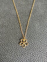 Gold Color Plated Flower Pendant Necklace Gold Chain - $11.89