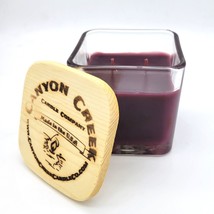 New Canyon Creek Candle Company 9oz Cube Jar Wild Huckleberry Scented Handmade - £15.93 GBP