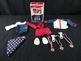 American Girl Team USA Gymnastics Outfit Olympic Set + USA Medal Ceremon... - £25.34 GBP