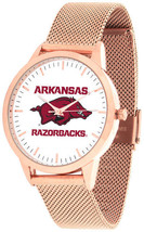 Arkansas Razorbacks Women Mesh Statement Rose Pink Watch &amp; Wallet - £79.60 GBP