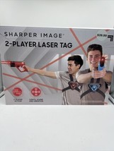 Sharper Image 2 Player Electronic Laser Tag Game Blasters Target Red Blue Action - £12.65 GBP