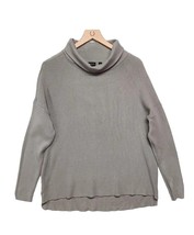 Devotion by Cyrus Sweater Womens Size XL Rib Knit Cowl Neck Tunic Light Gray - £12.66 GBP