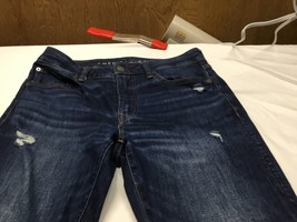 American Eagle Cozy Airflex + distressed Grunge Dark Wash jeans tag size 32x32 - £13.99 GBP
