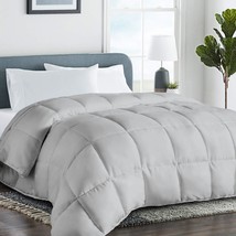 Cohome All Season Queen Size Cooling Comforter，Fluffy Down, Light Grey - $47.83