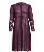 Torrid Clip Dot Maxi Kimono Long Puff Lace Sleeve Plum Color SZ 00, M/L, 10 - $42.32 CAD