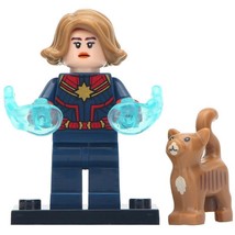 Captain Marvel with Cat (2019 Movies) Moc Minifigures Block Toy Gift - £2.35 GBP