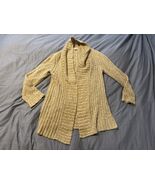 Dressbarn Womens L Wool Blend Open Front Cardigan Sweater Tan Marled - €16,03 EUR