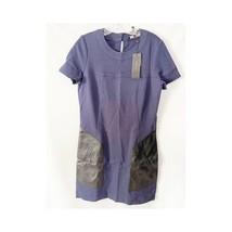 BCBGmaxazria Women&#39;s Navy Blue &quot;Chrissie&quot; Bodycon Faux Leather  Dress Si... - £19.58 GBP
