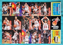 MIAMI HEAT - 1996 NBA HOOPS - BASKETBALL TEAM CARDS SHEET - 15 CARDS - R... - £23.22 GBP