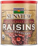 Sunview Organic Red Seedless Raisins 3 -15 oz. Canisters - $982.46 MXN
