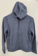 Vineyard Vines Boys Triblend Full-Zip Hoodie Sweatshirt Heather Blue Whale M - £15.58 GBP