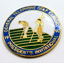 1990 General Telephone Golf Classic Presidents Invitational Pin Sports S... - $12.99