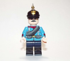 German WW1 Soldier blue uniform Building Minifigure Bricks US - £7.00 GBP