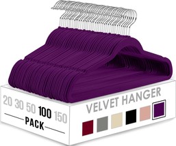 Utopia Home Velvet Hangers 100 Pack - Non-Slip Clothes - - - - £80.68 GBP
