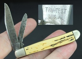 Rare! Vintage Pocket Knife. 1950&#39;s &quot;TRU-TEST&quot; Usa Two Blade Estate Sale - £118.19 GBP