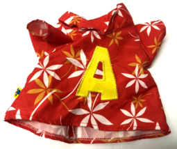 Build a Bear Alvin &amp; the Chipmunks A Hawaiian Shirt Red Button Front Cos... - $14.85