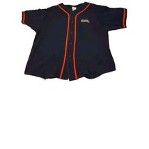 Vintage Atlanta Braves Navy Blue with Red Embroidered Jersey  MLB 90s Me... - $40.00