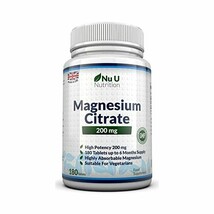 Magnesium Citrate 200mg 180 Tablets by Nu U - 6 Month Supply of Magnesiu... - $36.00