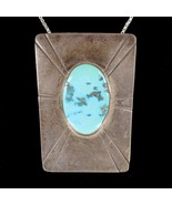 Vintage R.A. Begay Sterling Silver &amp; Turquoise Bolo Tie 20g - $853.55 CAD