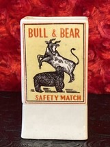 Enesco Bull &amp; Bear Safety Match Holder  - £22.41 GBP