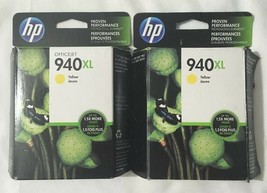 940XL Yellow Ink Cartridge C4909AN New Genuine OEM Twin Pack Fast Free Shipping - $21.78