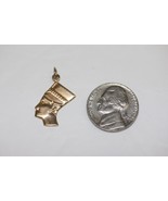 Fine 14K Yellow Gold Egyptian Queen Nefertiti Pendant Vintage Charm For ... - $191.34 CAD
