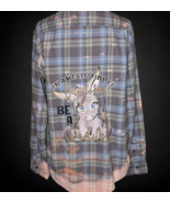 Custom Flannel Shirt - World of Unicorns Donkey Animal Button-Up Shirt -... - $37.39