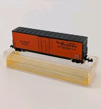 N Scale Roundhouse 8204 Rio Grande 50' Single Door Boxcar 61342 Orange B... - $24.99