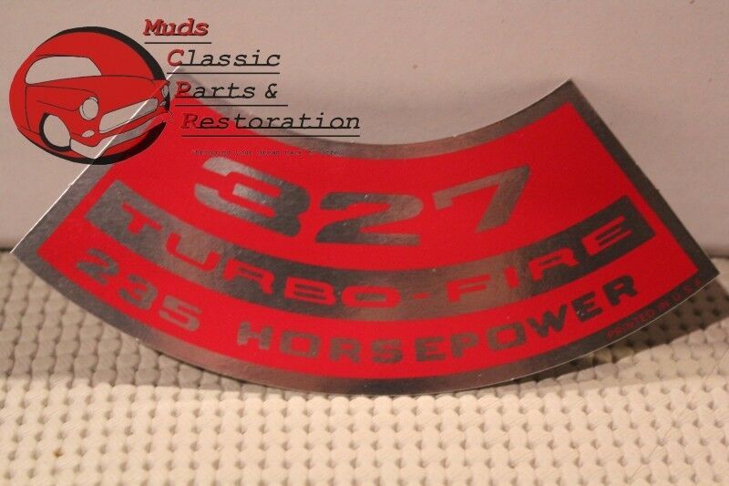 69 Chevy Impala 2-Barrel Carb 327 235 HP Air Cleaner Decal - $11.57