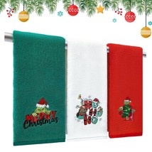 Christmas Cotton Dish Towels For Kitchen Large Size 13&#39;&#39;29&#39;&#39; Holiday Hand Towel  - £20.65 GBP