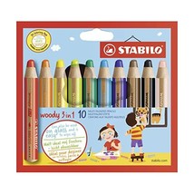 STABILO woody 3in1 Wallet of 10 colours - Multi-talented pencil  - $43.00