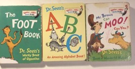 Dr Seuss Lot Of 3 Mini Books ABC Foot Book Mr Brown Can Moo Can You - £5.41 GBP