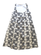 Anthopologie Silk Lined Shift Dress Sz 4 Black Ivory Sleeveless Knee Length - $20.00