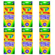Pack of (6) New Crayola, Colored Pencils, 12 Nontoxic pencils - $379.96 MXN