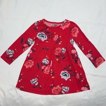 Girl’s Dress 5T Colorful Red Floral Pattern Fit &amp; Flare Old Navy - $9.90