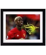PAUL POGBA Football Signature Print - Man Utd - Signed - Framed - $355.18 MXN
