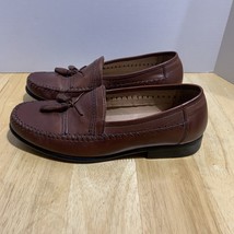 Domani Mens Brown Shoes Size 9M Tassel Loafer Slip On - $673.64 MXN