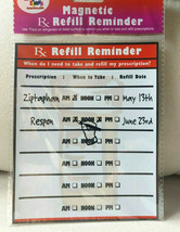 Magnetic Medication RX Prescription Refill Reminder Planner Refrigerator... - £2.17 GBP