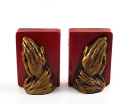 Lego Holy Bible Praying Hands Bookends 5.75&quot; Tall Japan Vintage - $18.99