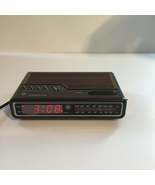 GE Digital Clock Radio Model 7-4612B Red Display AM/FM Black - £62.76 GBP