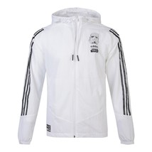 Adidas Star Wars Stormtrooper Neo White Black Hoodie Thin Windbreaker Jacket - £33.65 GBP